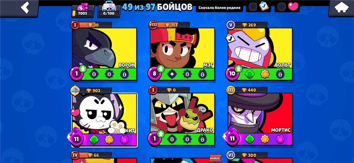 продажа аккаунта к игре Brawl Stars