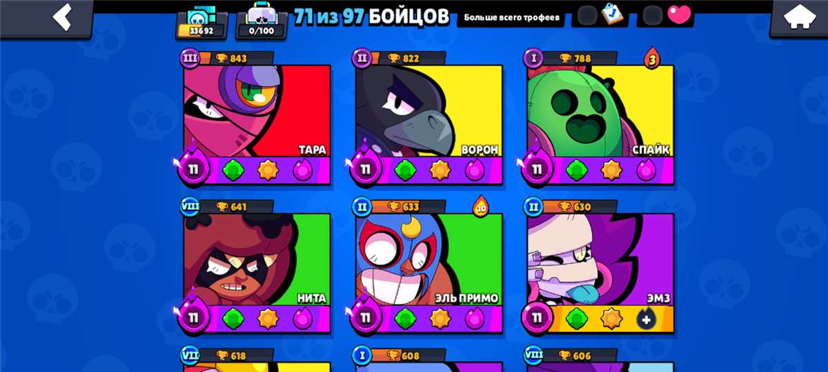 продажа аккаунта к игре Brawl Stars