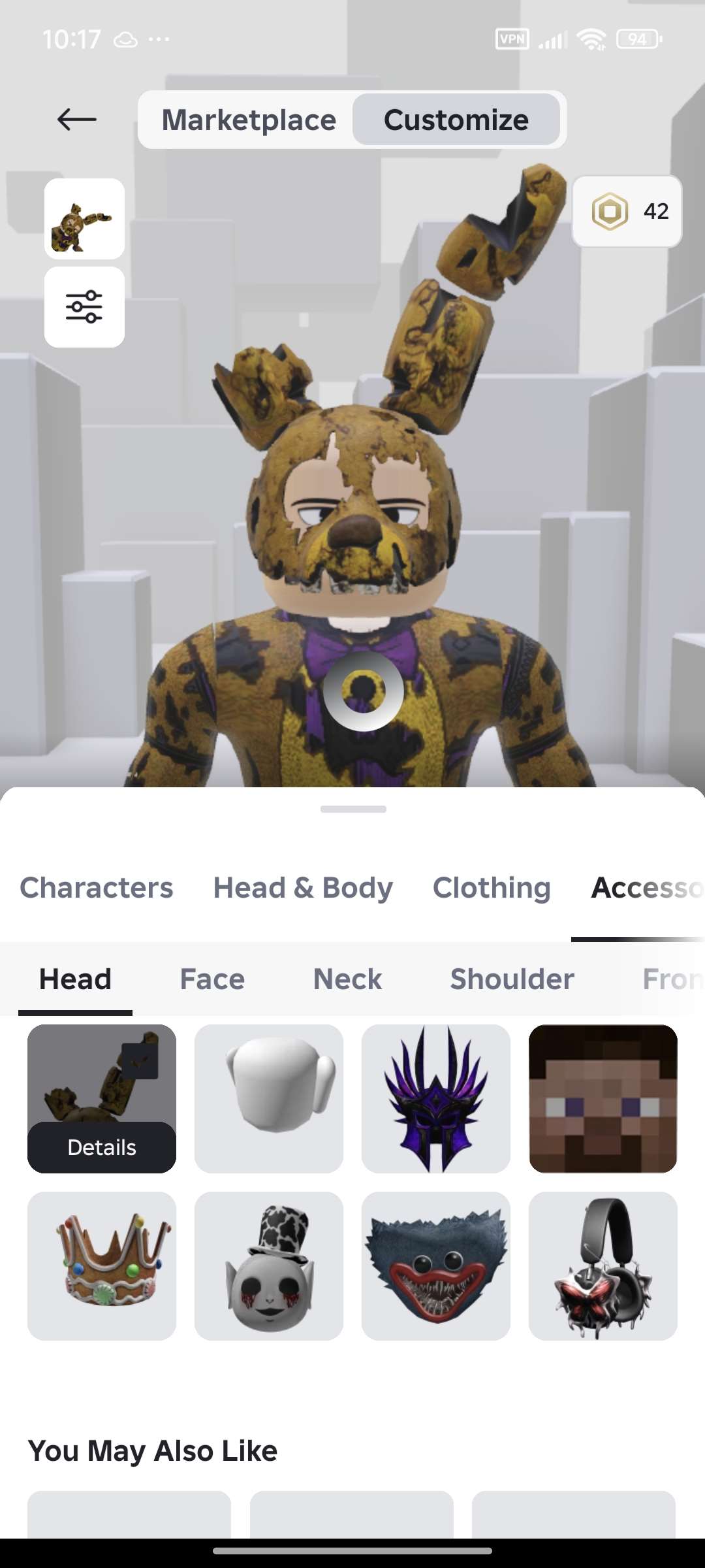 продажа аккаунта к игре Roblox