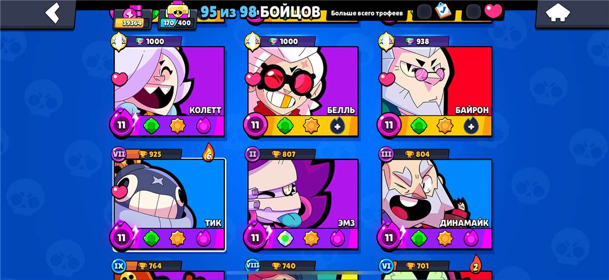 продажа аккаунта к игре Brawl Stars