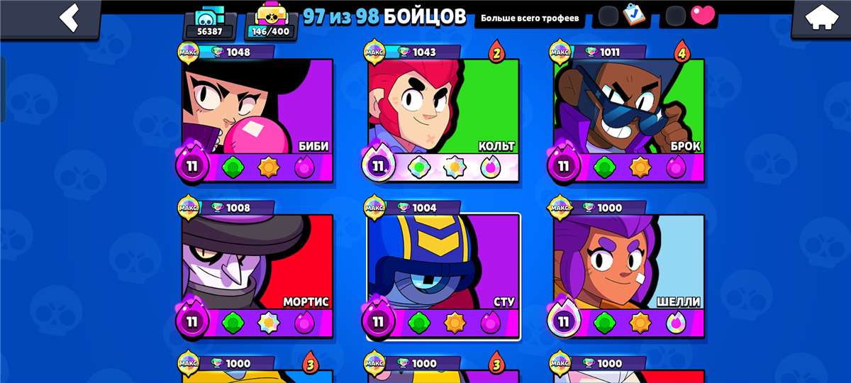 продажа аккаунта к игре Brawl Stars