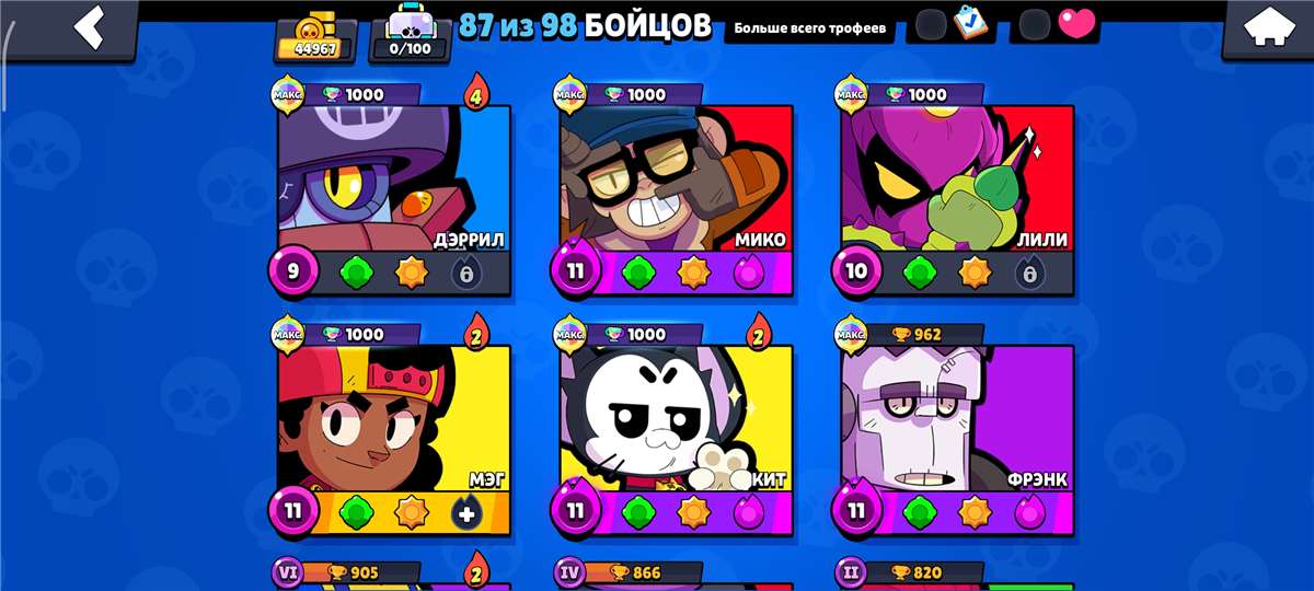 продажа аккаунта к игре Brawl Stars