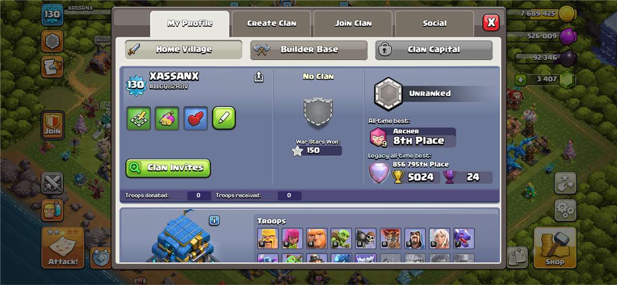 продажа аккаунта к игре Clash of Clans