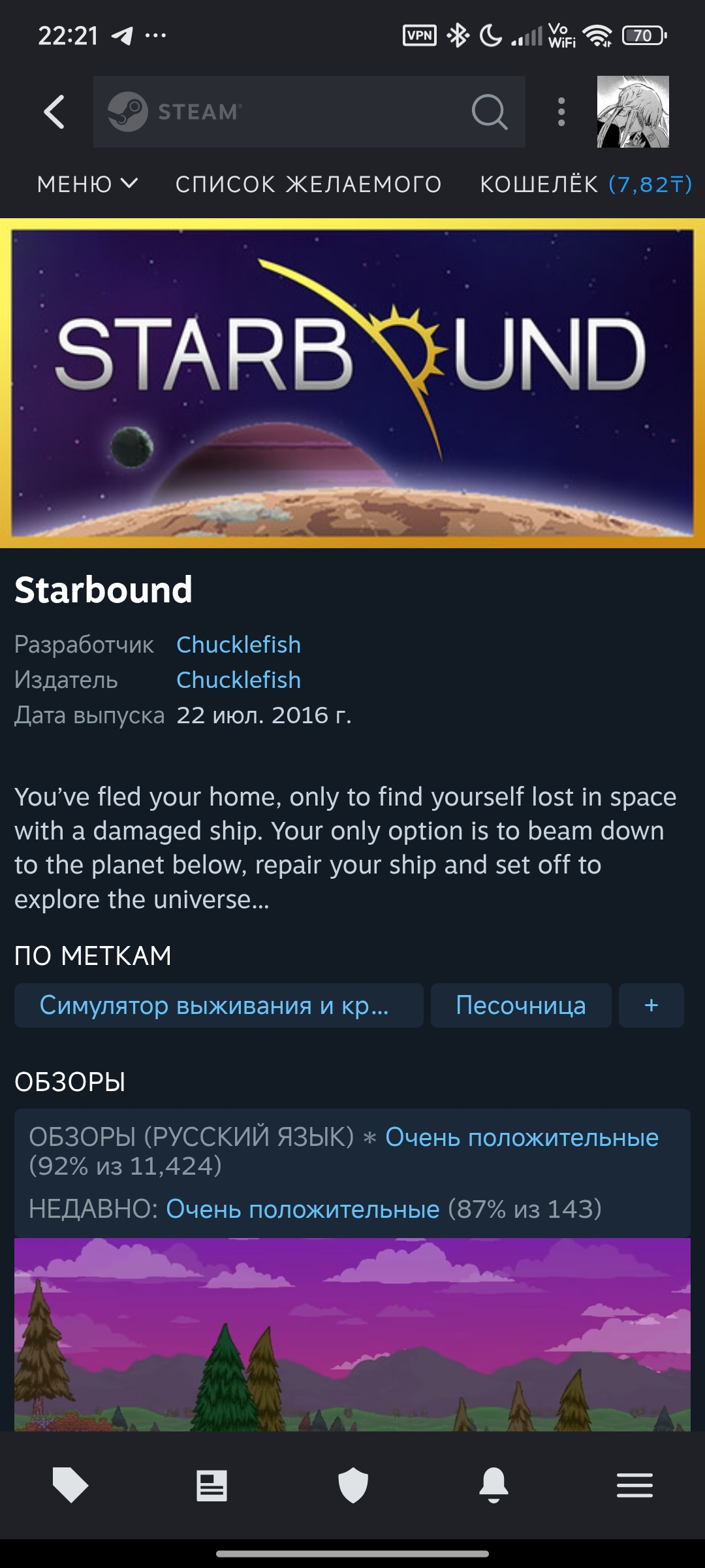 продажа предметов, вещей Starbound - Подарки (гифт) в Steam