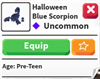 Halloween blue scorpion (олд) в Roblox - игровые ценности